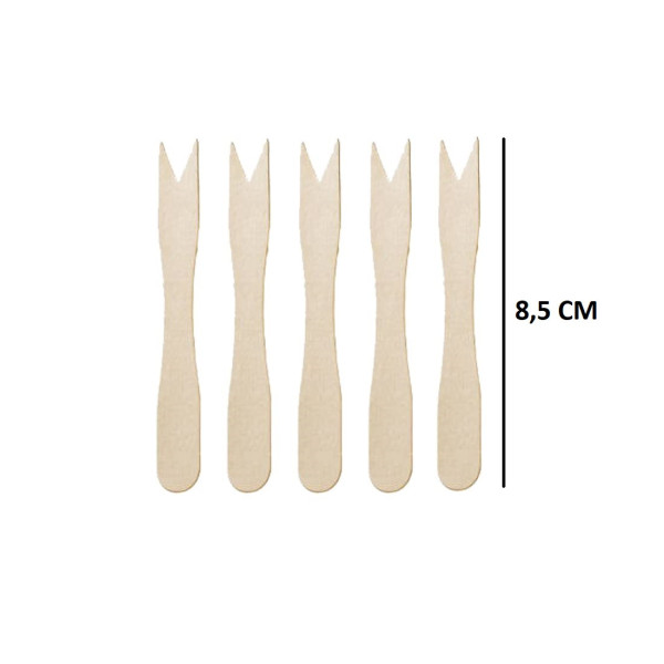 Forchettine in legno 8,5 cm - 1000 pz