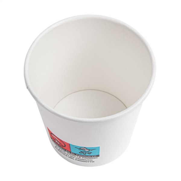 Bicchieri da caffè bianchi in carta kraft riciclabile 90 ml - 50 pz
