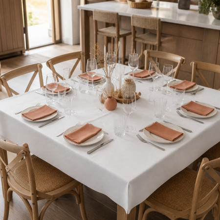 Tovaglie in TNT bianche 100x100 cm Linea Superior per ristoranti - 25 pz