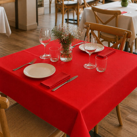 Tovaglie in TNT rosse 100x100 cm Linea Superior per ristoranti - 25 pz