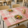 Tovaglie di carta a quadretti Risto-Scozzese rosse 100x100 cm - 50 pz