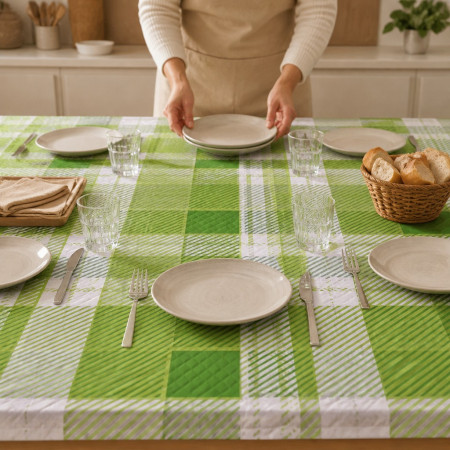 Tovaglie Scozzese Verde 100x100 cm 50 pz | Pietrangioli