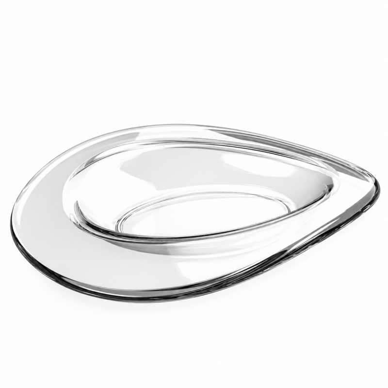 Piattini finger food Ellipse 10 ml in SAN trasparente riutilizzabili - 6 pz