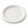 Piatti piani compostabili in polpa di cellulosa Ø 18 cm - 50 pz