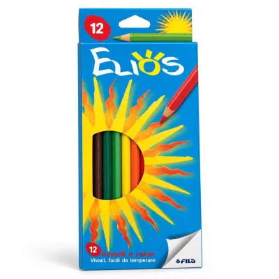 Pastelli colorati Fila Elios in legno - 12 colori