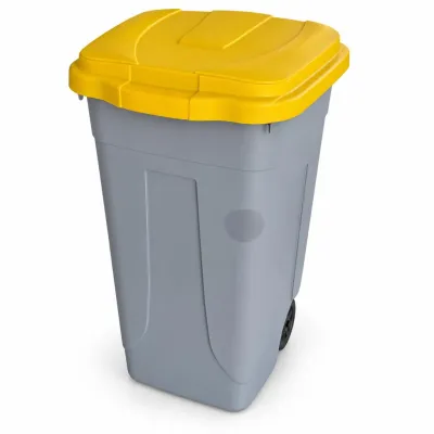 Bidone carrellato 100 litri Mobil Plastic con coperchio colorato - raccolta differenziata