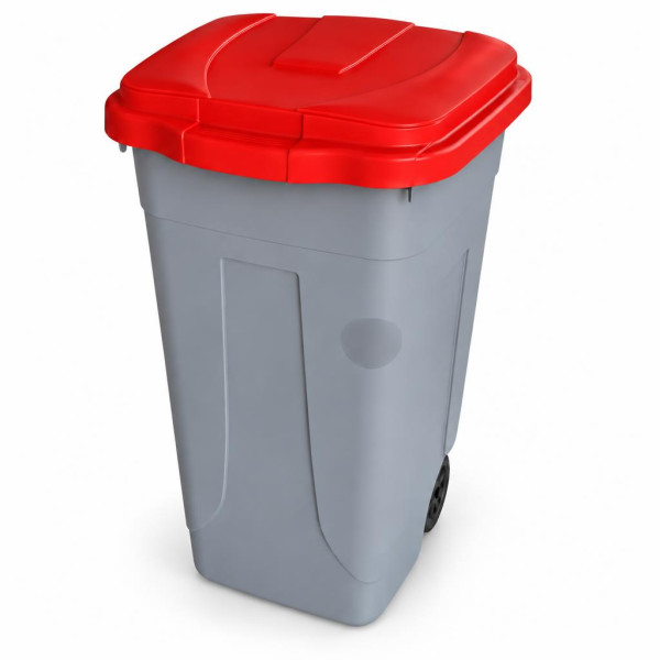 Bidone carrellato 100 litri Mobil Plastic con coperchio colorato - raccolta differenziata