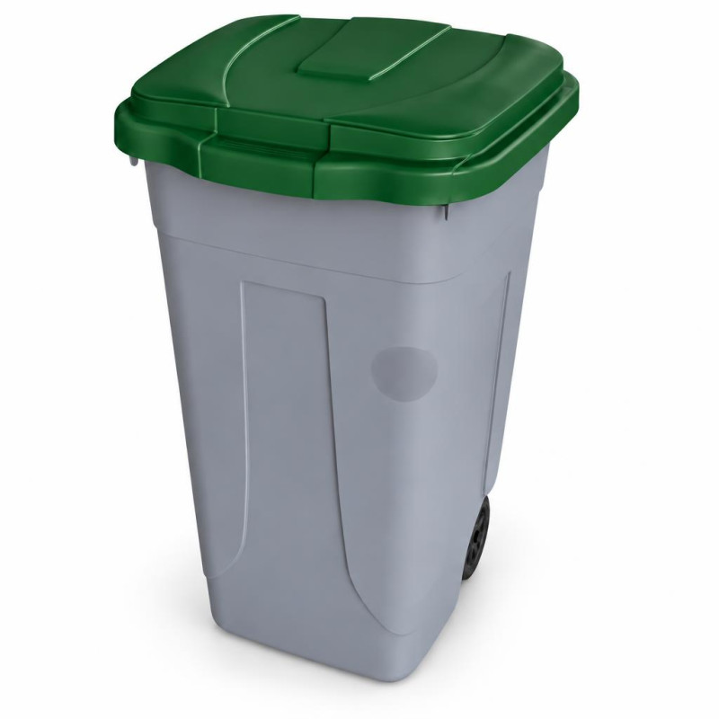 Bidone carrellato 100 litri Mobil Plastic con coperchio colorato - raccolta differenziata