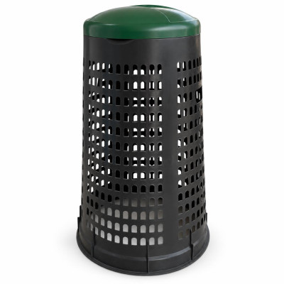 Trespolo portasacco 110 litri Mobil Plastic grigio con coperchio verde