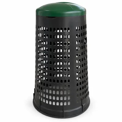 Trespolo portasacco 110 litri Mobil Plastic grigio con coperchio verde