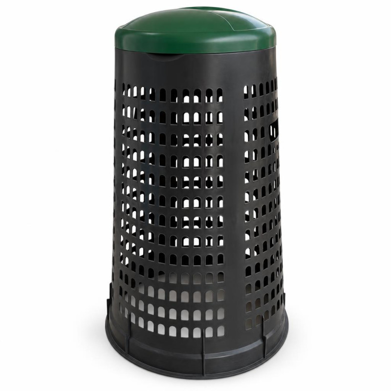 Trespolo portasacco 110 litri Mobil Plastic grigio con coperchio verde