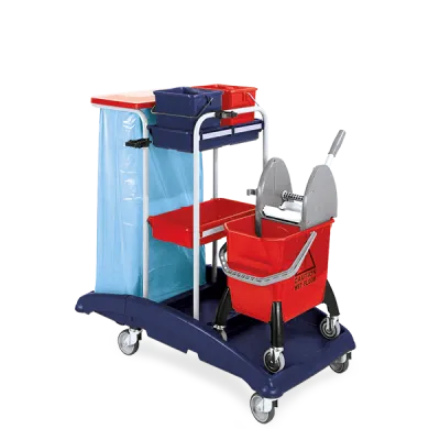 Carrello multiuso per pulizie VDM Ideabase 12 con secchio e strizzatore