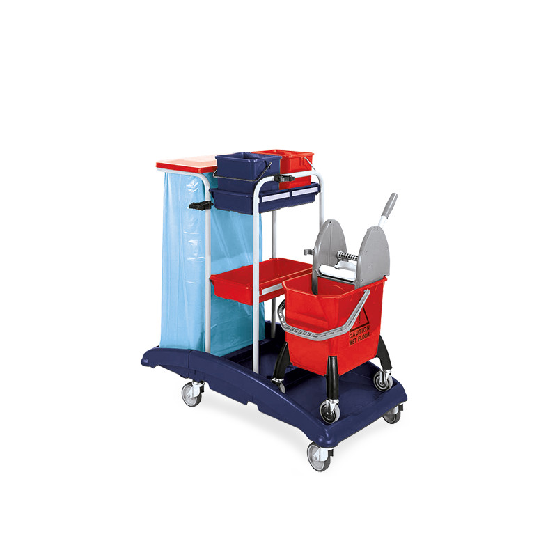 Carrello multiuso per pulizie VDM Ideabase 12 con secchio e strizzatore