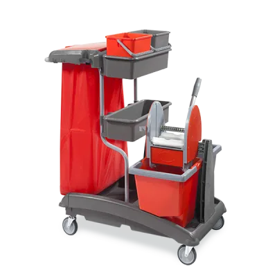 Carrello multiuso per pulizie VDM IdeaTop 6 con pressa per mop 4100P