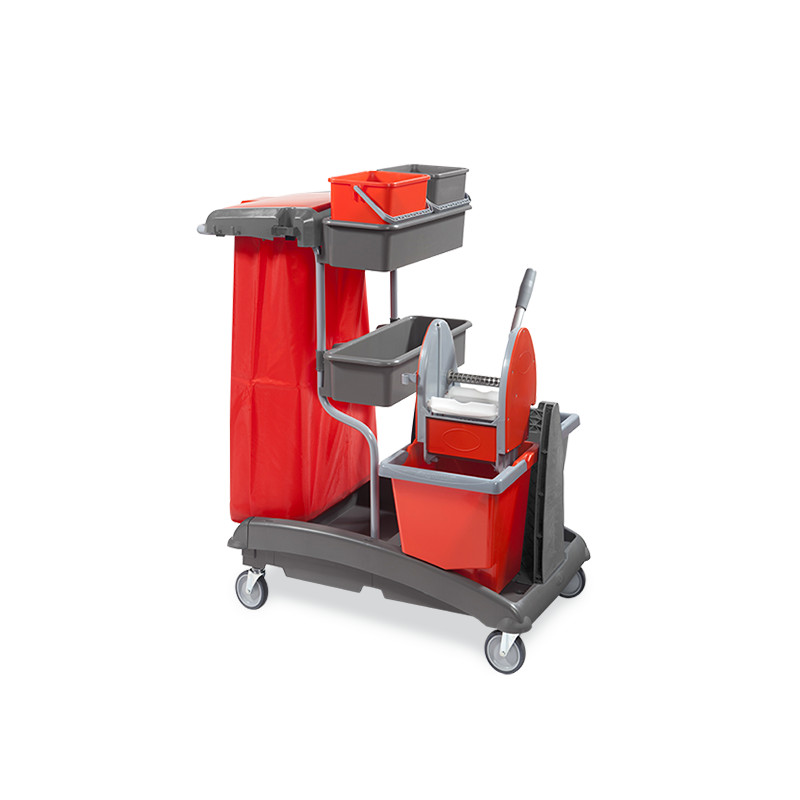 Carrello multiuso per pulizie VDM IdeaTop 6 con pressa per mop 4100P
