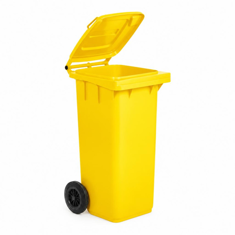 Bidone carrellato 120 litri Mobil Plastic con ruote e coperchio - raccolta differenziata