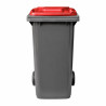 Bidone carrellato 120 litri Mobil Plastic con ruote e coperchio - raccolta differenziata