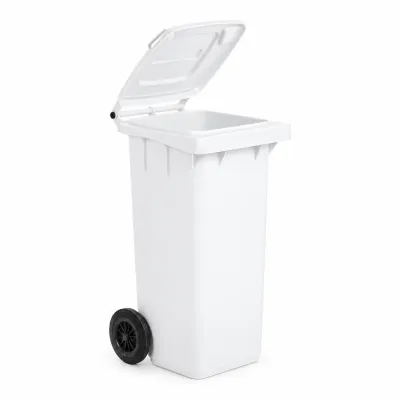 Bidone carrellato 240 litri Mobil Plastic con ruote e coperchio - raccolta differenziata