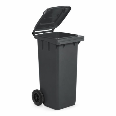 Bidone carrellato 240 litri Mobil Plastic con ruote e coperchio - raccolta differenziata