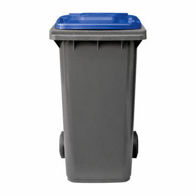 Bidone carrellato 240 litri Mobil Plastic con ruote e coperchio - raccolta differenziata