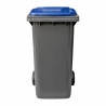 Bidone carrellato 240 litri Mobil Plastic con ruote e coperchio - raccolta differenziata