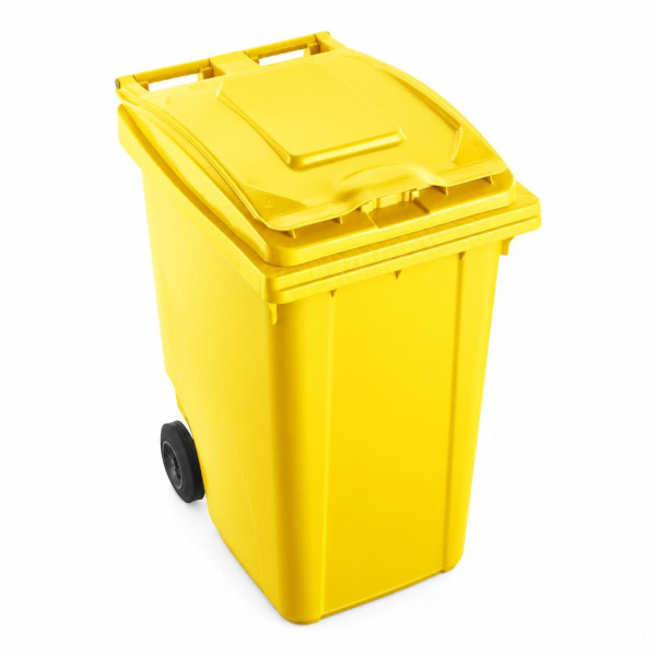 Bidone carrellato 360 litri Mobil Plastic con ruote e coperchio - raccolta differenziata