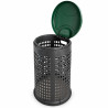Trespolo portasacco 110 litri Mobil Plastic grigio con coperchio verde