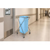 Carrello portasacco VDM SA/XT pieghevole in acciaio cromato con 4 ruote