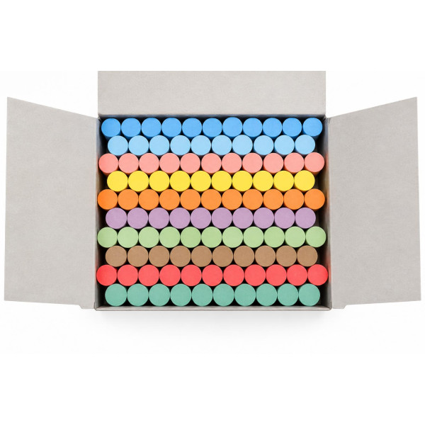 Gessetti colorati Giotto Robercolor Fila non polverosi tondi Ø 10 mm x 8 cm per lavagna - 100 pz