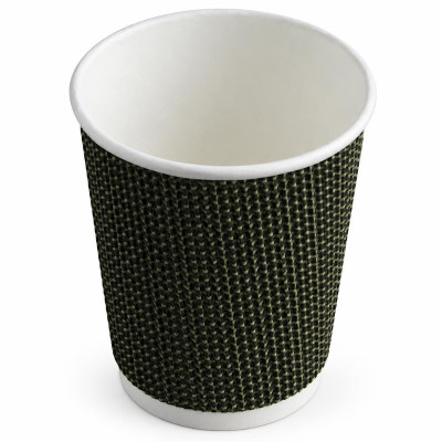Bicchieri compostabili doppia parete in cartoncino caldo e freddo 240 ml - 25 pz