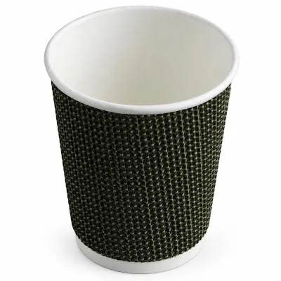 Bicchieri compostabili doppia parete in cartoncino caldo e freddo 240 ml - 25 pz