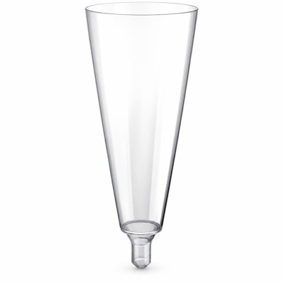 Flute in plastica trasparente 120 ml senza gambo - 20 pz