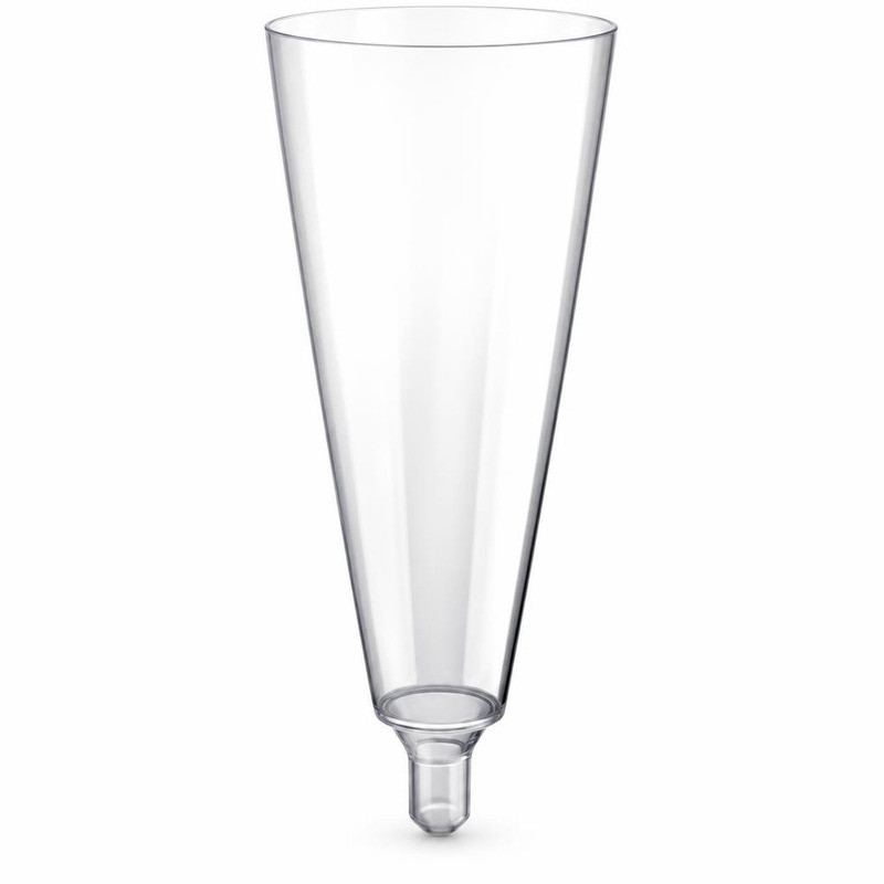 Flute in plastica trasparente 120 ml senza gambo - 20 pz