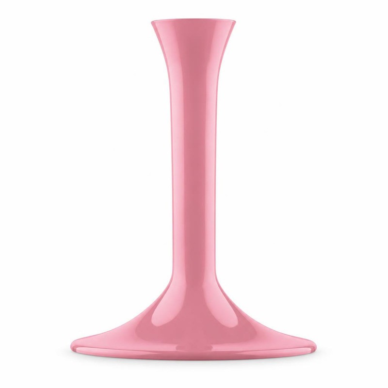 Gambi rosa per flute, calici e coppe champagne in plastica - 20 pz