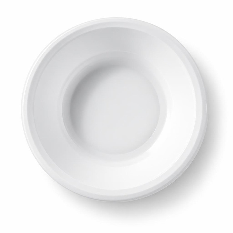 Piatto fondo riutilizzabile bianco round