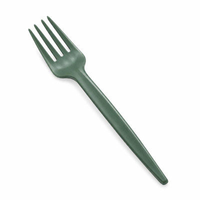 Forchette compostabili in bioplastica verde scuro 16 cm - 100 pz