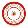 Piatti fondi di carta natalizi Red Royal 24 cm - 8 pz