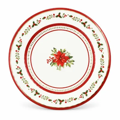 Piatti di carta natalizi Red Royal 21 cm - 8 pz