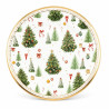 Piatti di carta natalizi Christmas Forest 21 cm - 8 pz