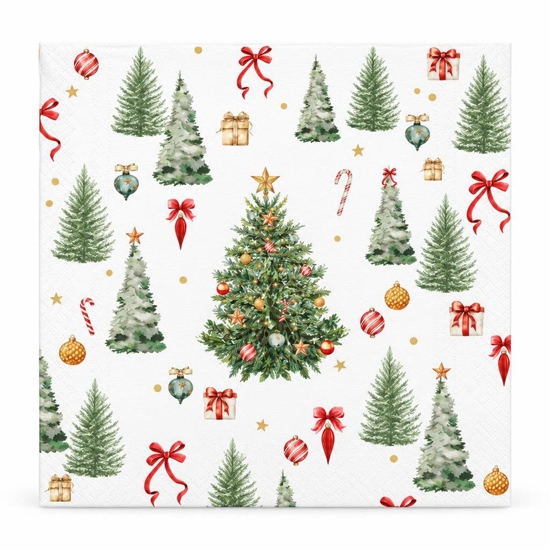 Tovaglioli di carta natalizi Christmas Forest 33x33 cm - 16 pz