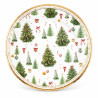 Piatti di carta natalizi Christmas Forest 27 cm - 8 pz