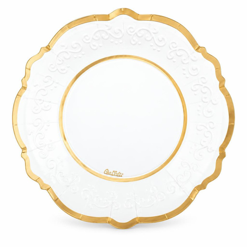 Piatti di carta Gold Liberty 27 cm - 8 pz