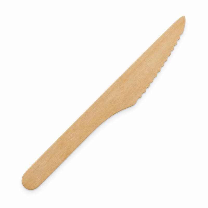 Coltelli in legno monouso 16 cm - 100 pz
