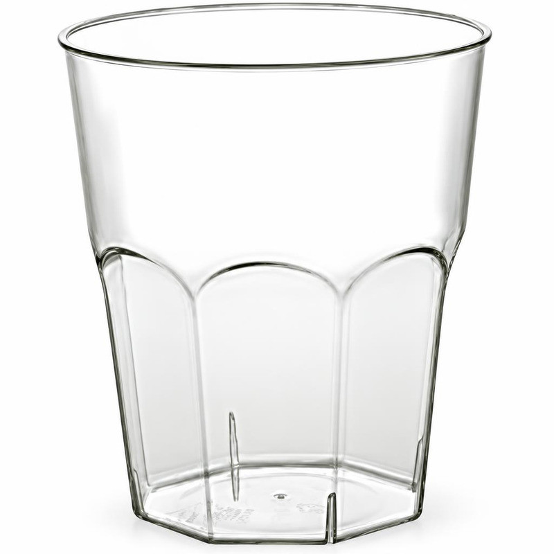 Bicchieri da cocktail riutilizzabili ottagonali 270 cc - 20 pz