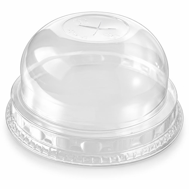 Coperchi a cupola per bicchieri con foro a croce Ø 84 mm - 50 pz