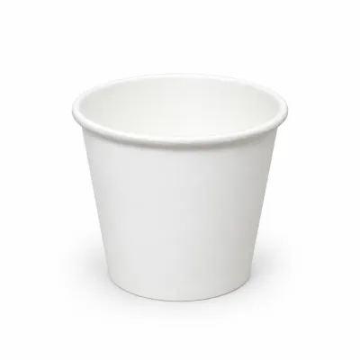 Bicchieri in cartoncino riciclabile bianco 170 ml per bevande calde e fredde Usobio Ø 7 cm - 50 pz