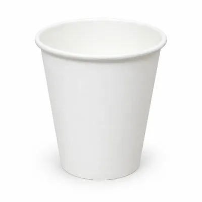 Bicchieri in cartoncino riciclabile bianco 210 ml per bevande calde e fredde Usobio Ø 7 cm - 50 pz