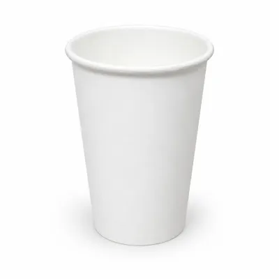Bicchieri in cartoncino riciclabile bianco 240 ml per bevande calde e fredde Usobio Ø 8 cm - 50 pz