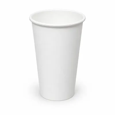 Bicchieri in cartoncino riciclabile bianco 360 ml per bevande calde e fredde Usobio Ø 8 cm - 50 pz