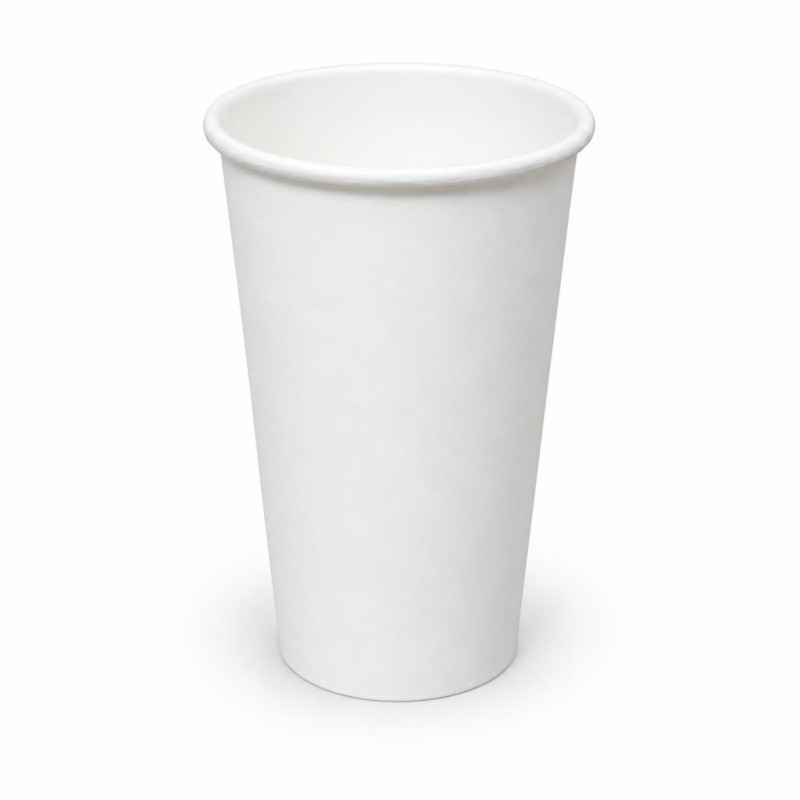 Bicchieri in cartoncino riciclabile bianco 360 ml per bevande calde e fredde Usobio Ø 8 cm - 50 pz
